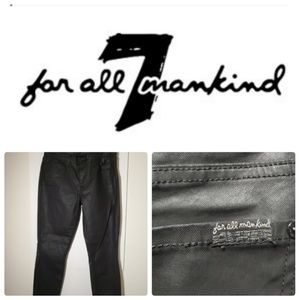 7 For All Man Kind Coated Skinny Jeans